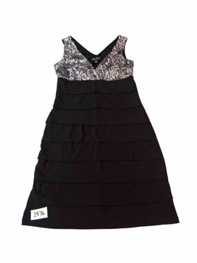 Women's Enfocus Studio Black and white Midi cocktail Dress Size 6